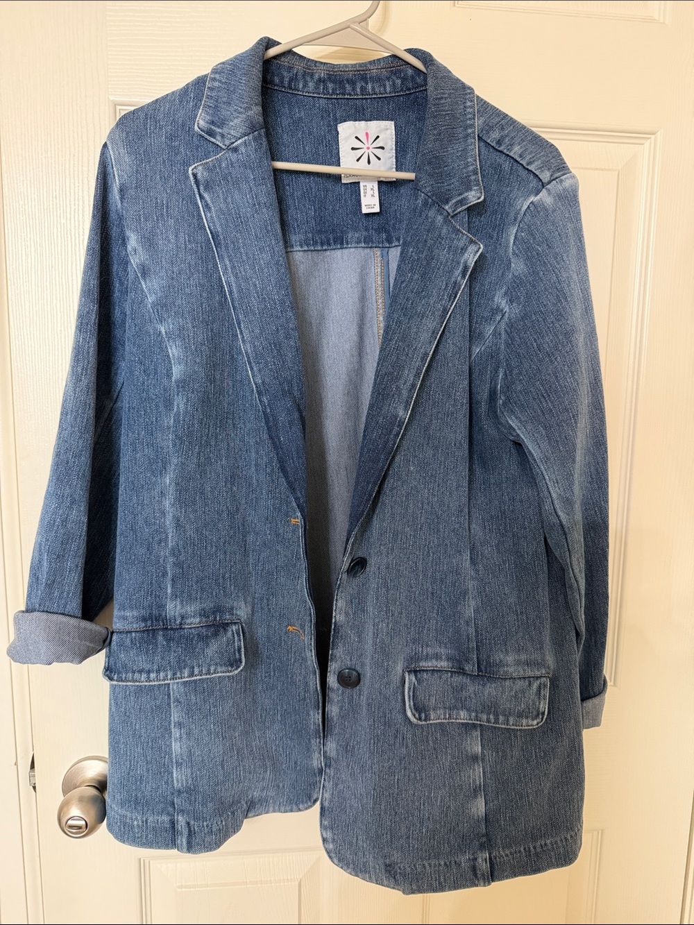 Isaac Mizrahi Live Women's Denim Blazer Jacket